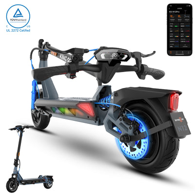 KingSong N12PRO Electric Scooter, 10inch, 80Km Range, 858Wh Battery,Rated 1000W(1400W Peak), UL 2272 Certified